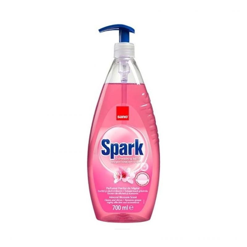 Detergent vase cu balsam cu pompita Sano Spark Migdale, 1L